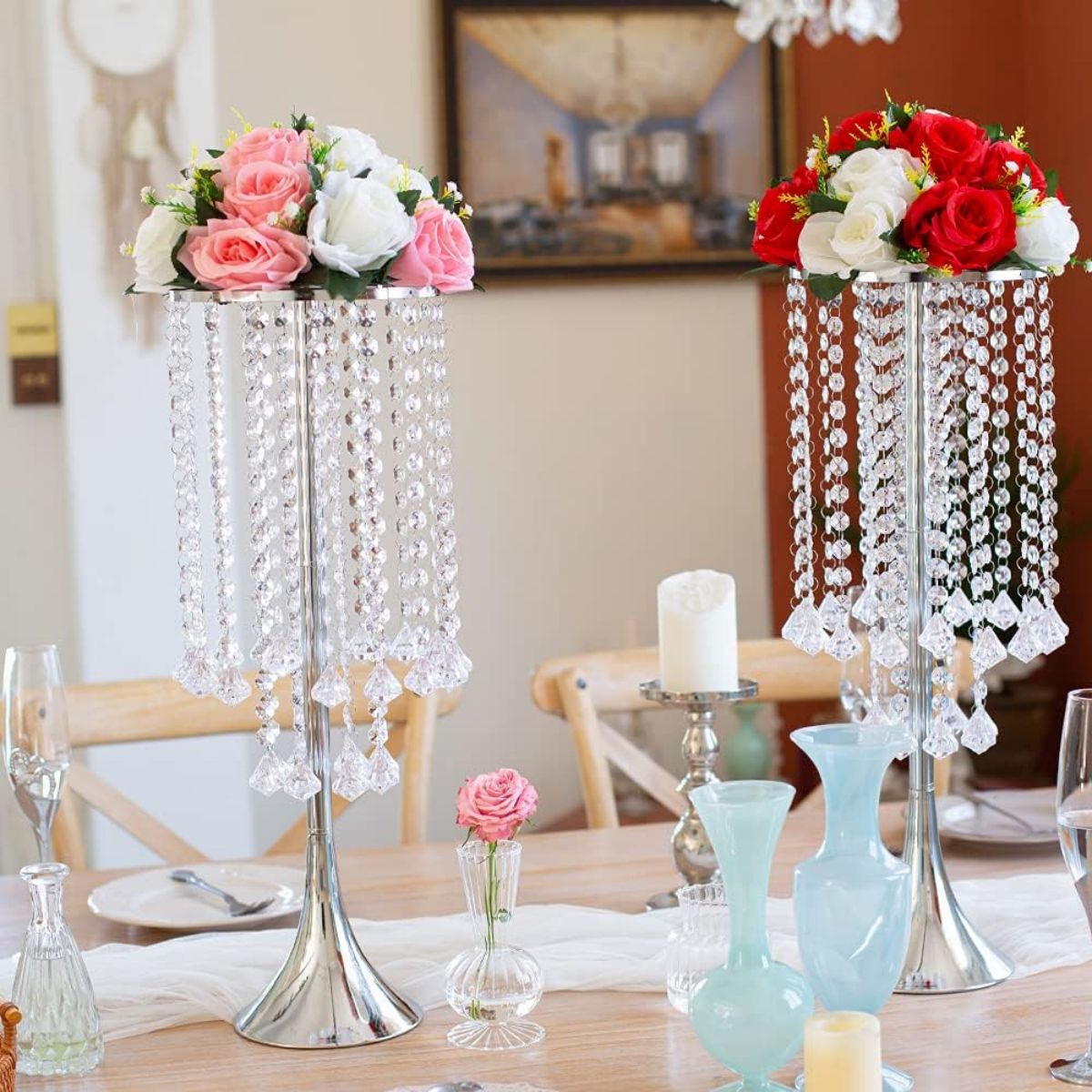 Candle Supplies Luxury - 2/10 Pezzi Lussuoso Portacandele in Cristallo
