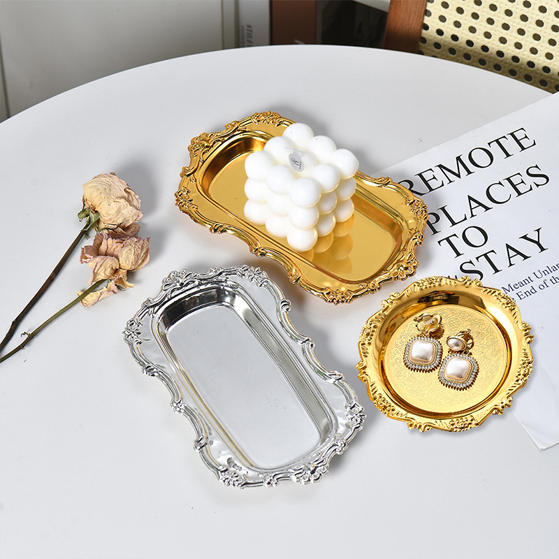 Candle Supplies Luxury - Vassoio Retrò di Lusso Placcato Argento